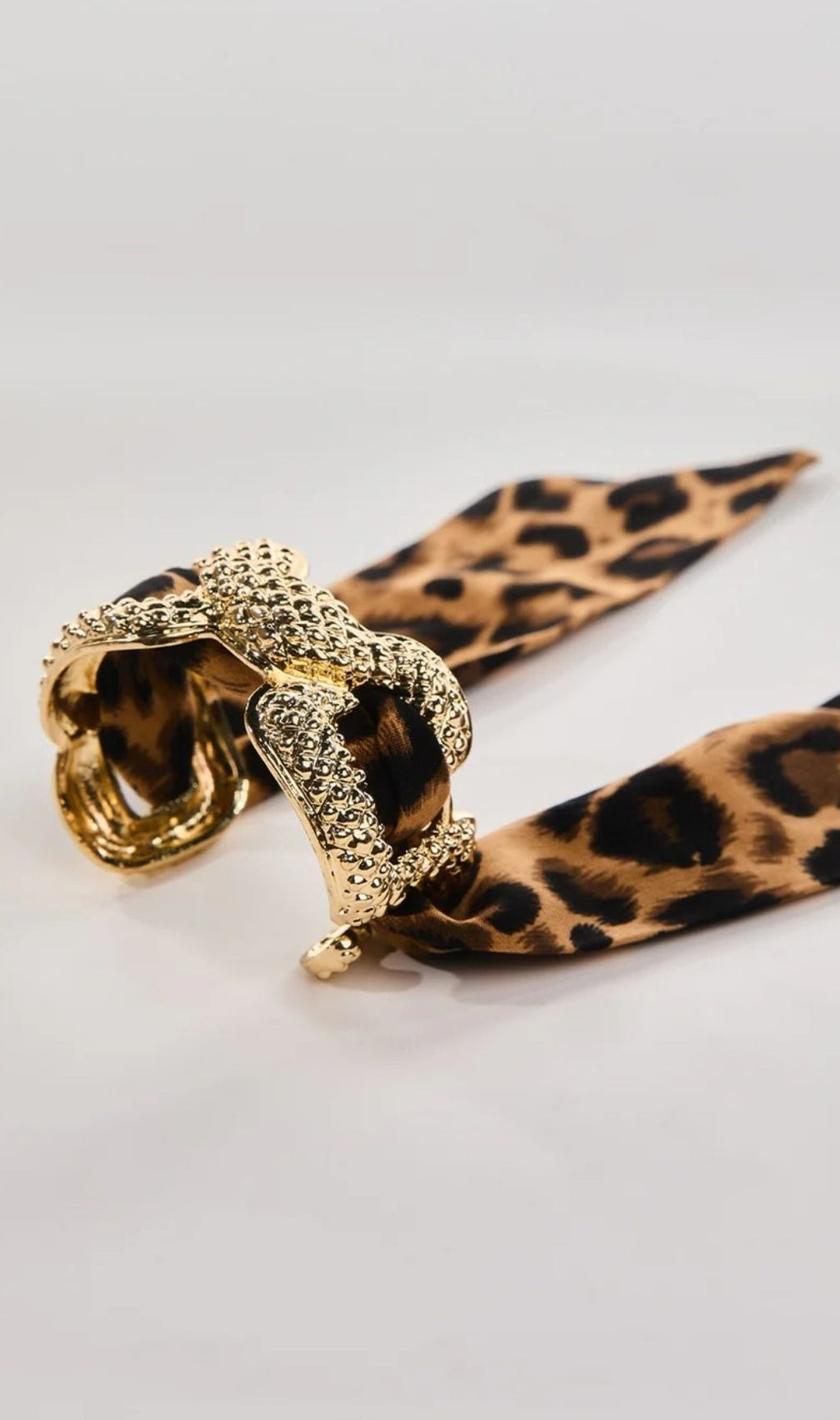 Oaelis Chic Leopard Print & Gold Cuff Bracelet | Women's Statement Jewelry