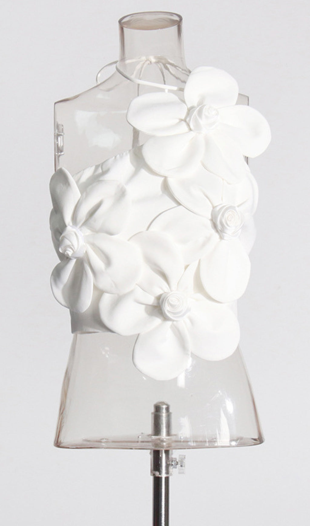 Andia Flower Embellished Crop Top