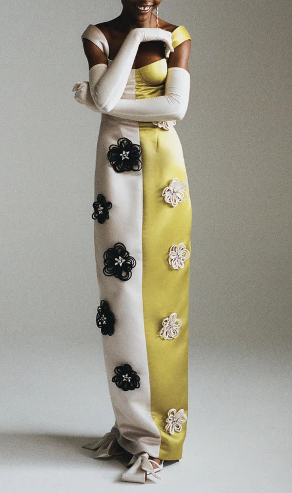 Arely Flower Maxi Bandage Dress