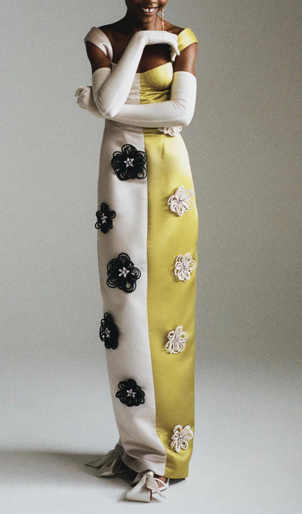 Arely Flower Maxi Bandage Dress