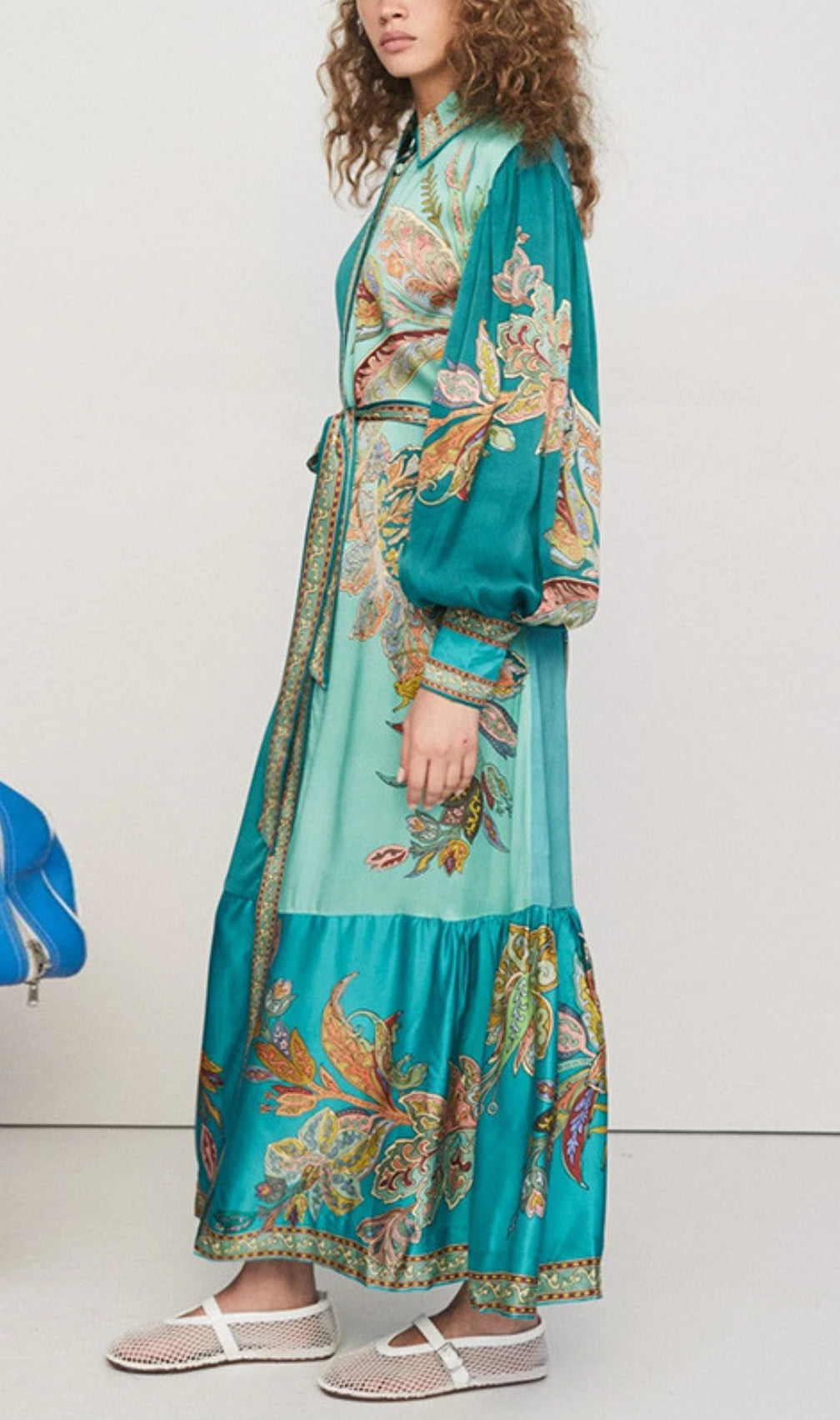 Canyon Flower Printed Long Sleeve Maxi Dress