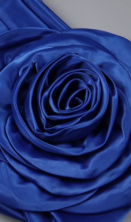 Joie Black 3-Piece Set: Bodysuit, Flare Pants & Vibrant Blue Floral Belt