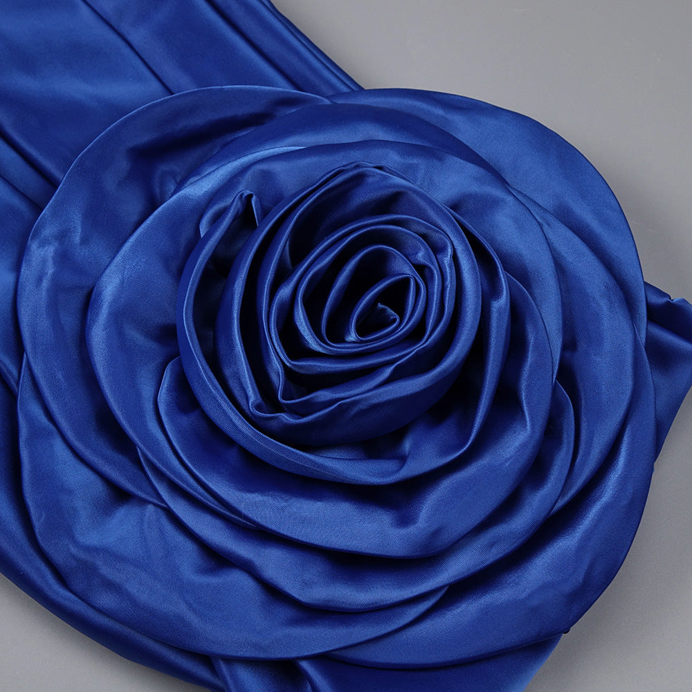 Joie Black 3-Piece Set: Bodysuit, Flare Pants & Vibrant Blue Floral Belt