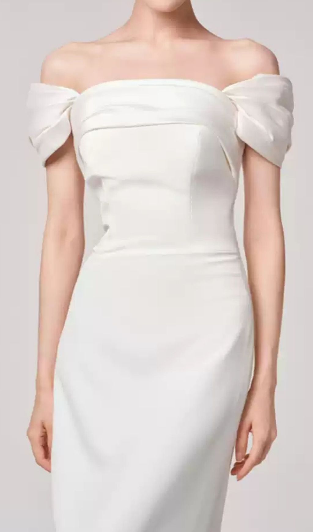 Faisal White Off-Shoulder Wedding Dress