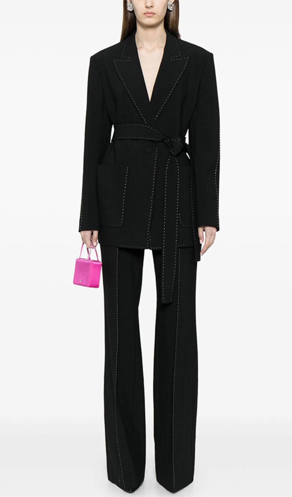 Cece Black Blazer Pants Set