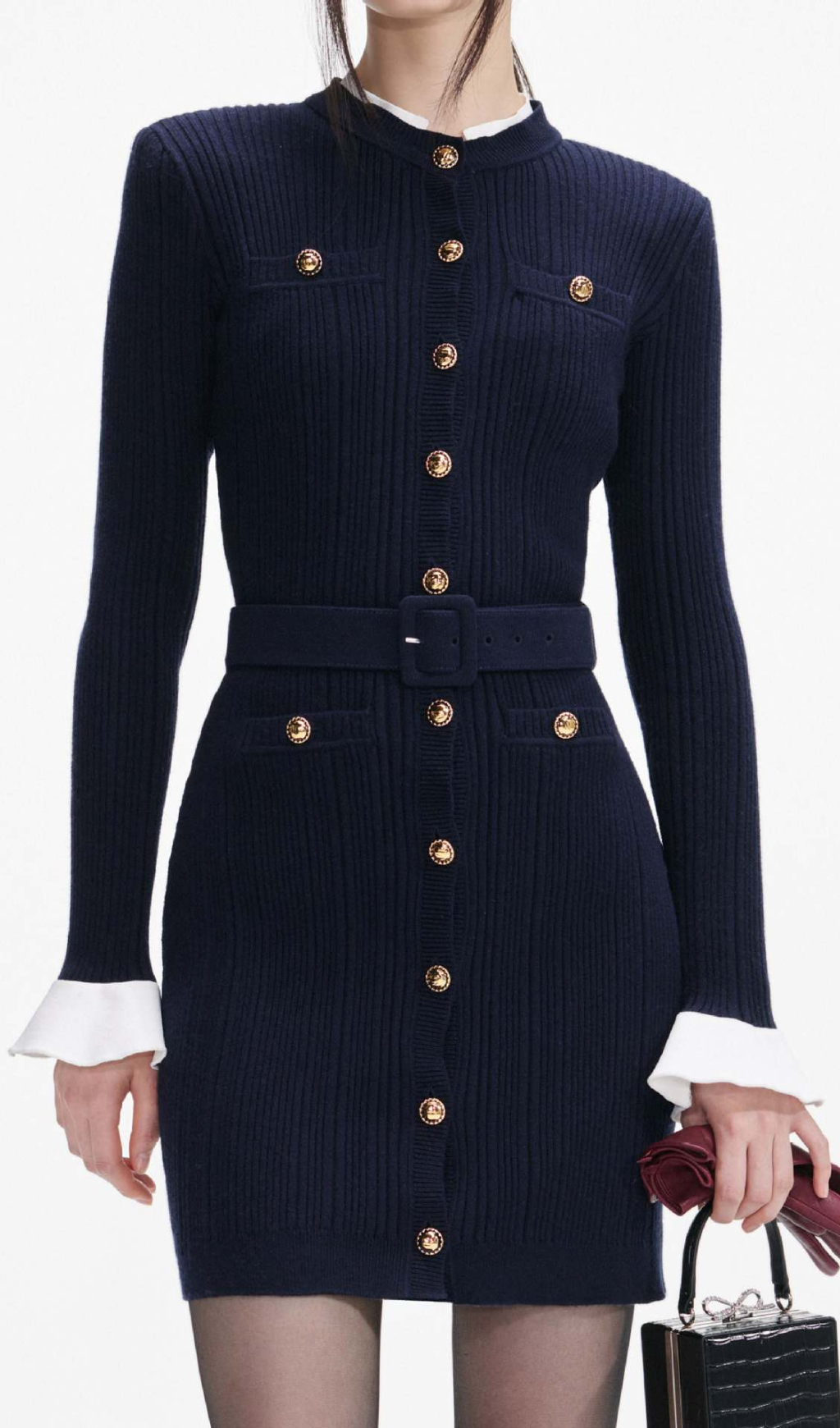 Heather Knit Long Sleeve Mini Dress