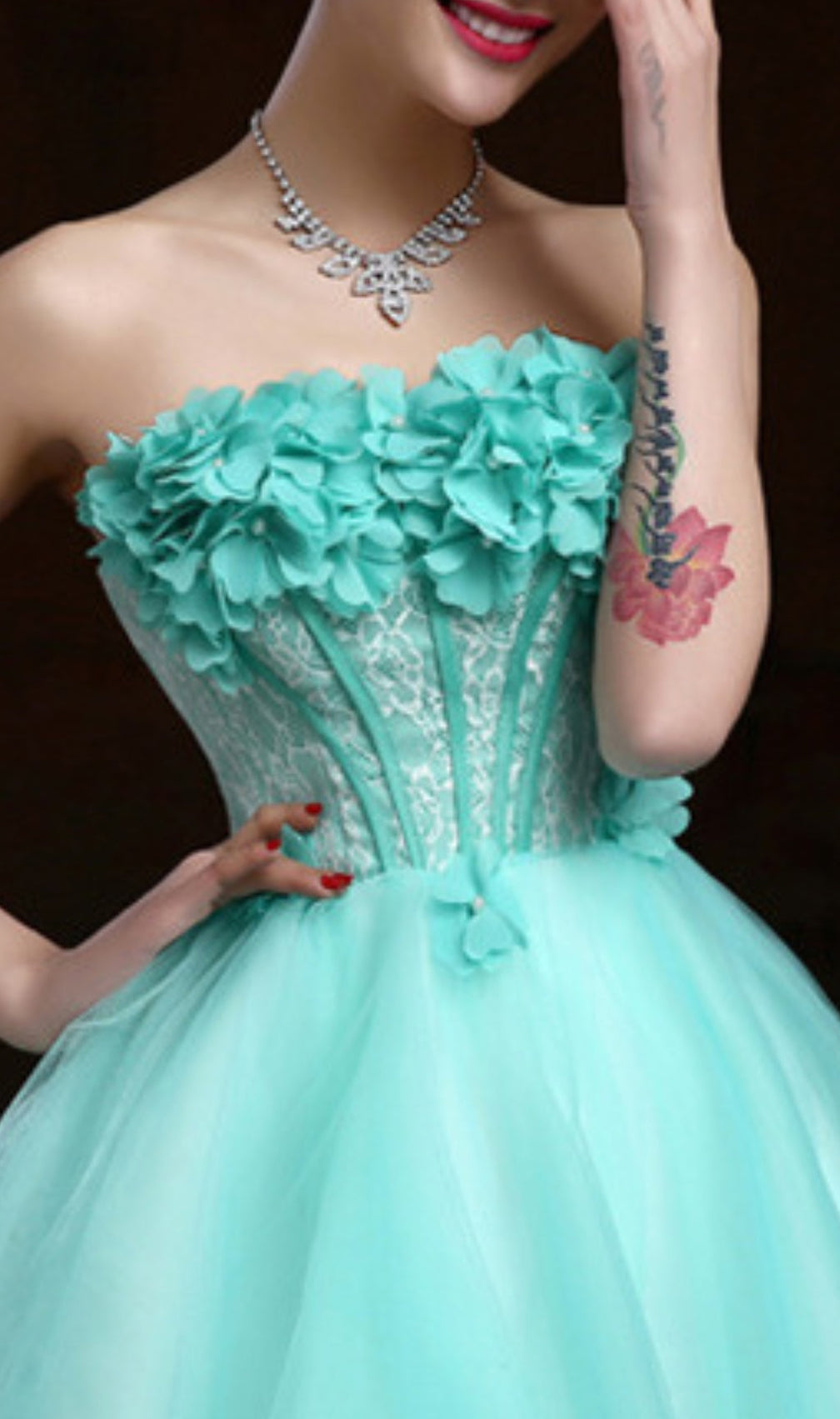 Aneira Corset Flower Mini Dress