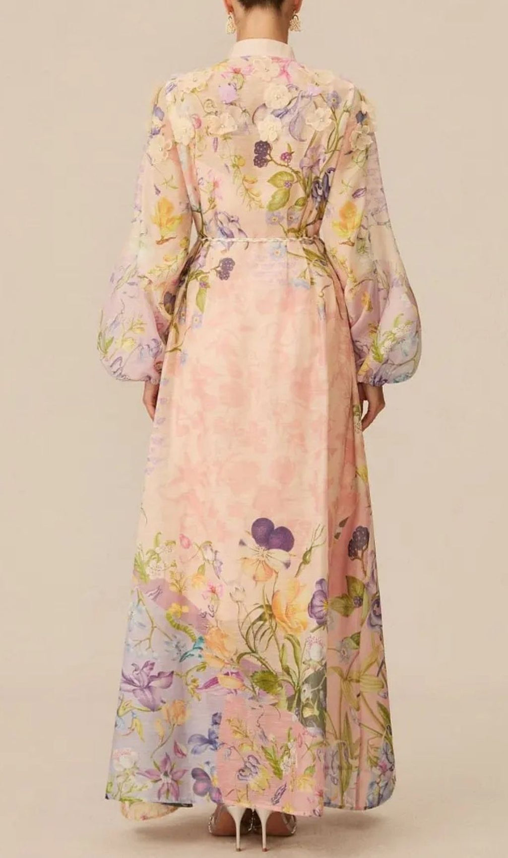 Kate Floral Print Tie Waist Maxi Dress