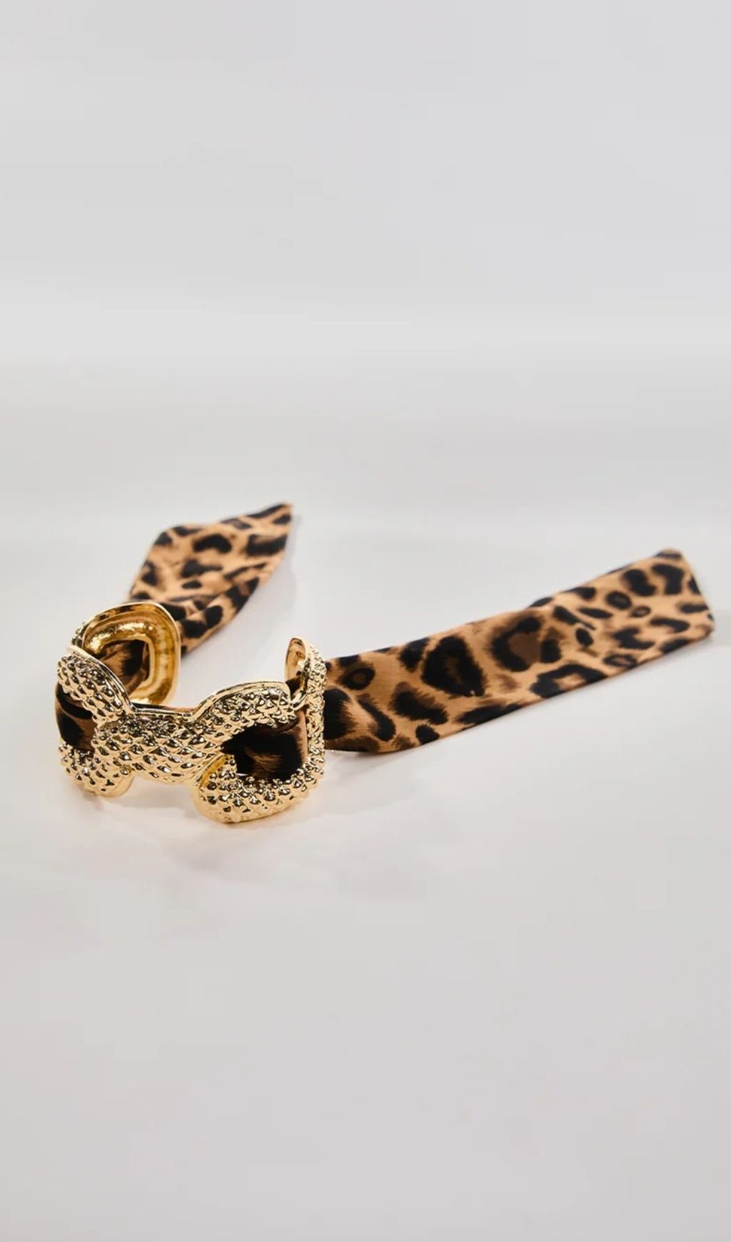Oaelis Chic Leopard Print & Gold Cuff Bracelet | Women's Statement Jewelry