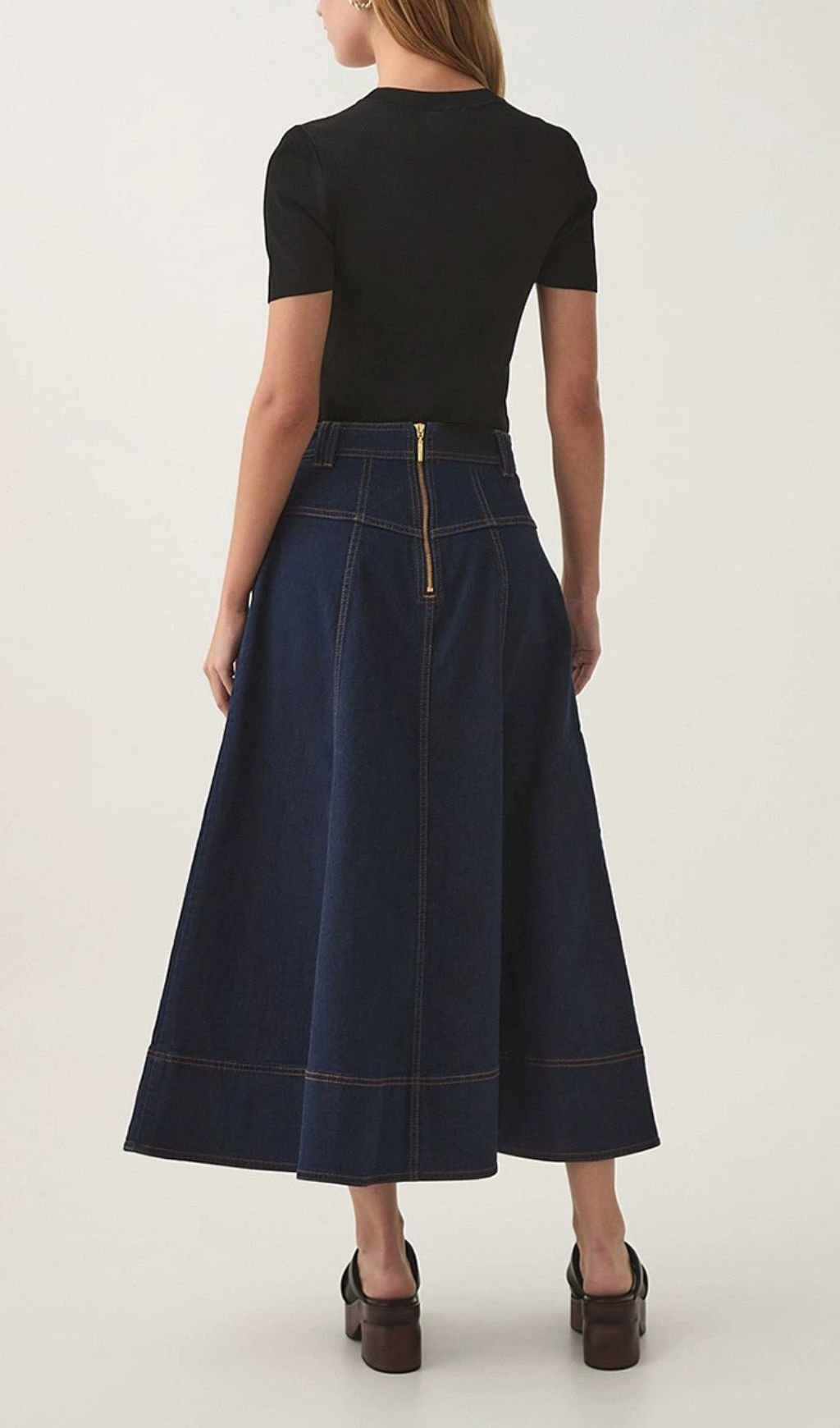 Glory Denim Midi Skirt
