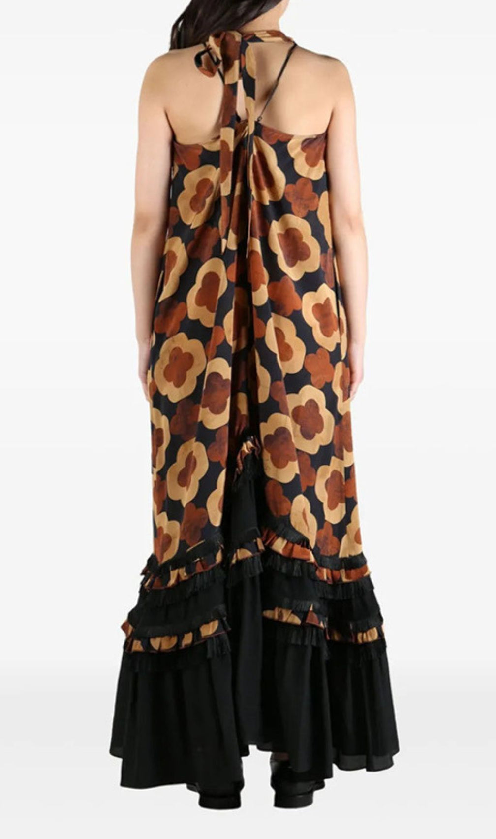 Gzifa Halter Printed Maxi Dress