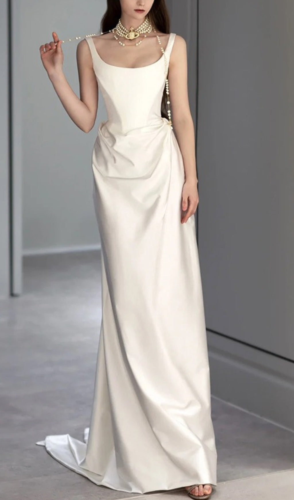 Avian Satin Wedding Dress