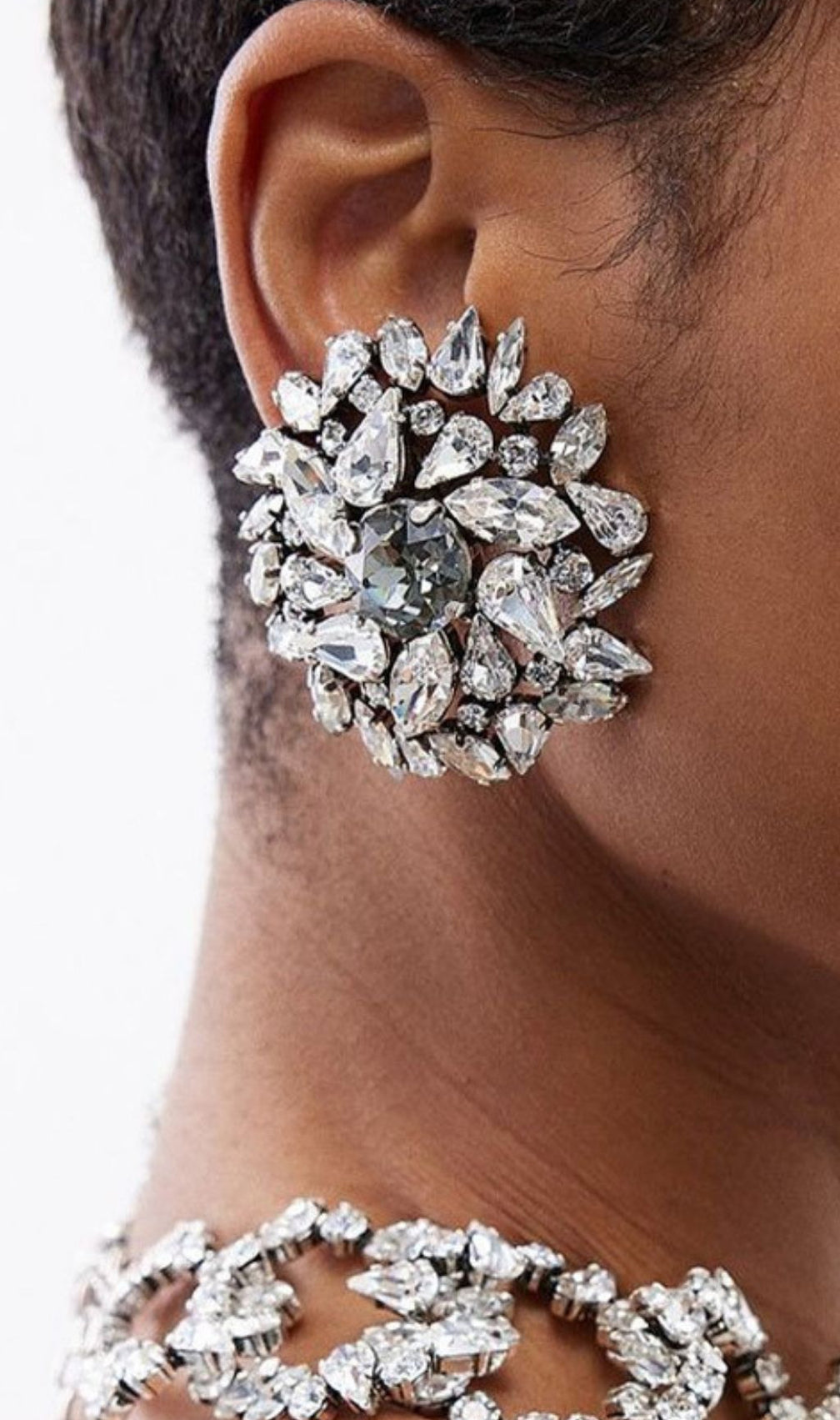 Lysander Circle Rhinestone Earrings