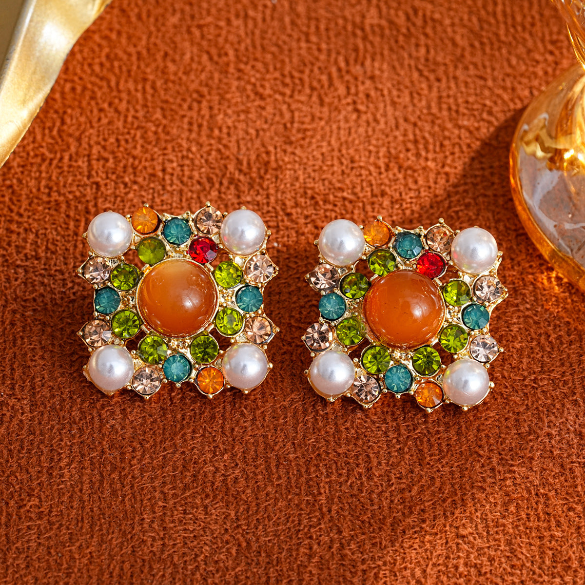 Kagami Vibrant Multi-Color Gemstone & Pearl Statement Jewelry Set