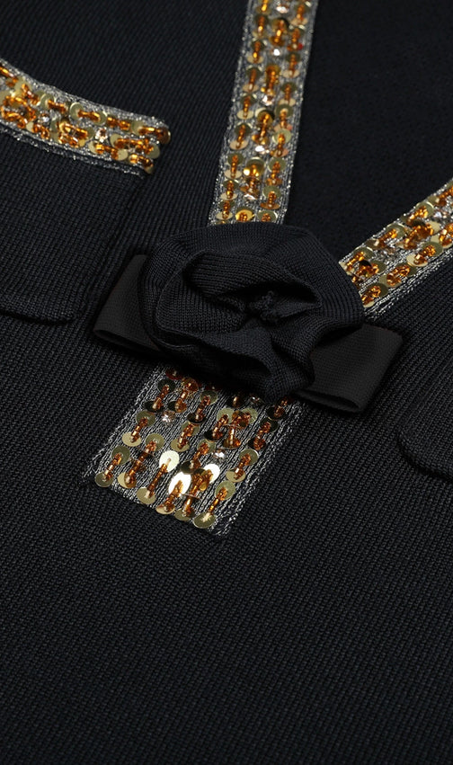 Emilie Long Sleeve Flower Mini Dress