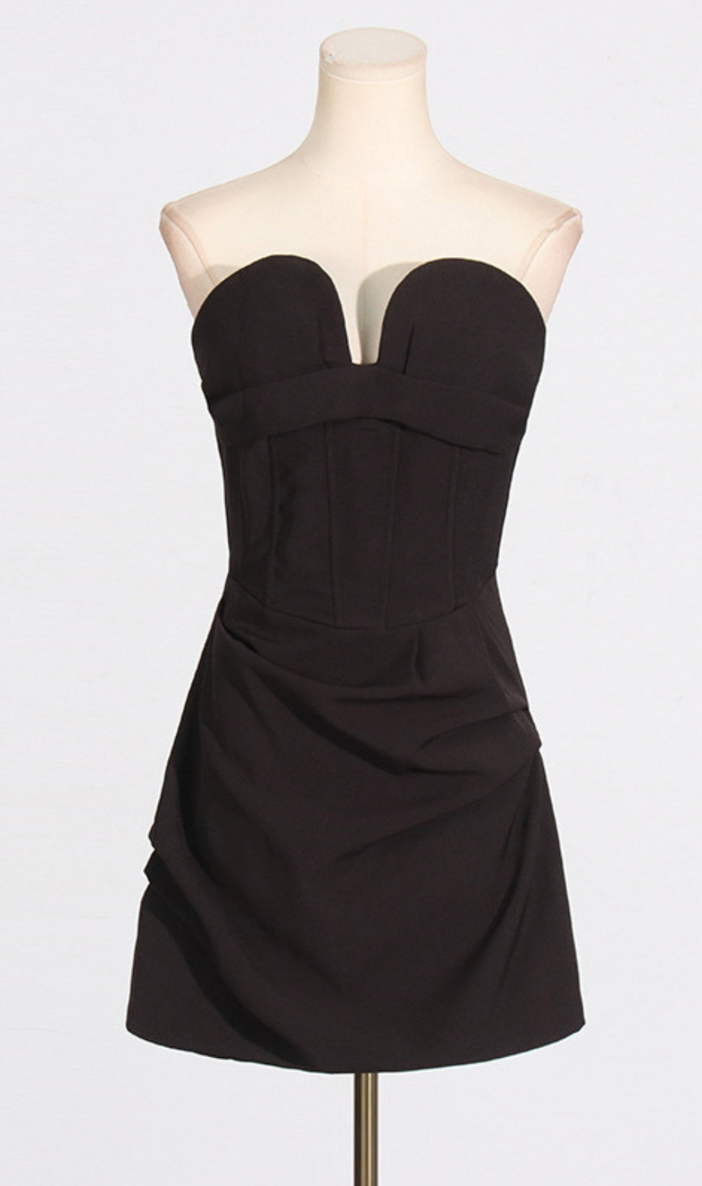 Carla Strapless Corset Pleated Mini Dress