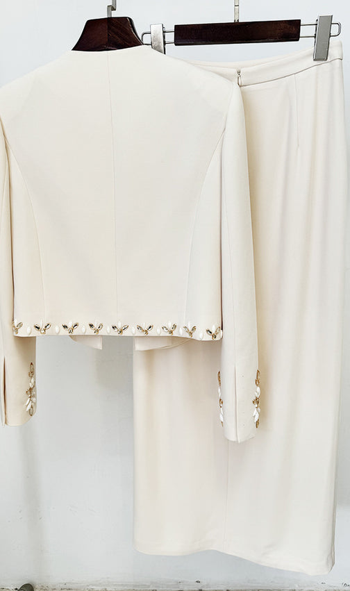 Braulio Crystal Two-Piece Skirt Set