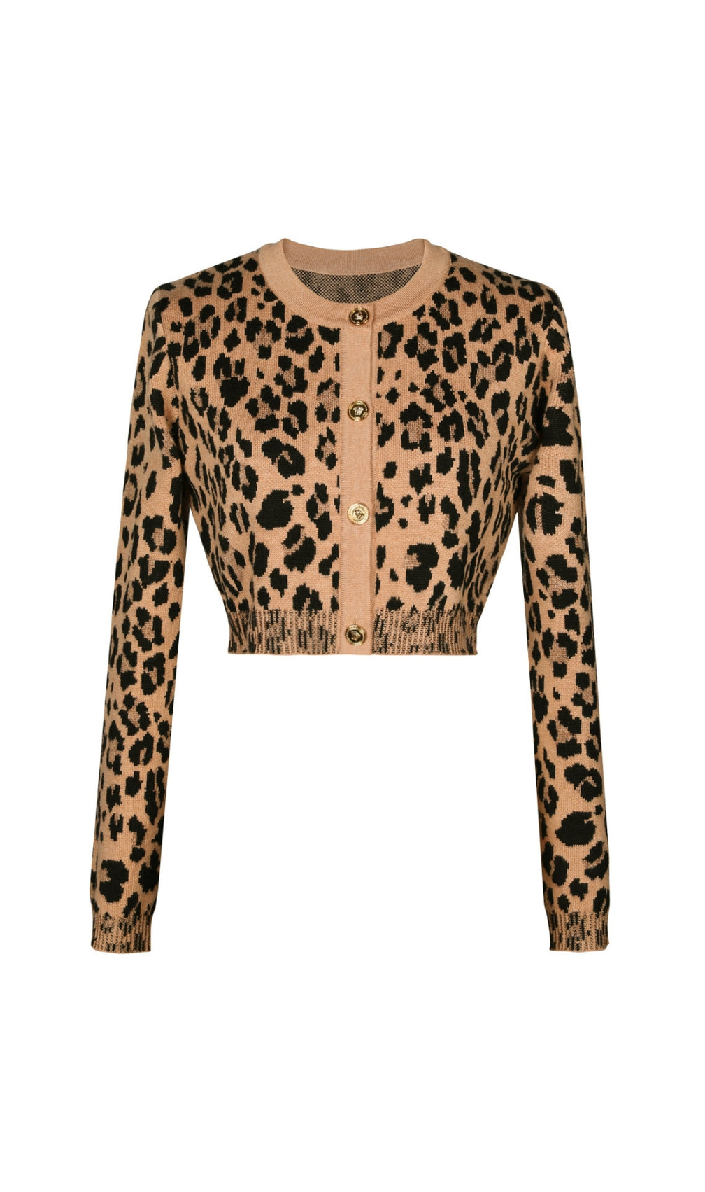 Cliona Leopard Printed Cropped Cardigan