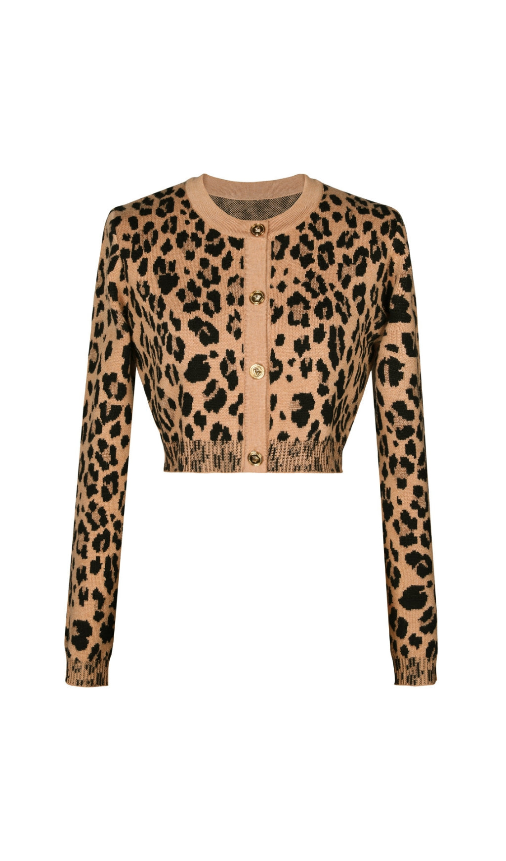 Cliona Leopard Printed Cropped Cardigan