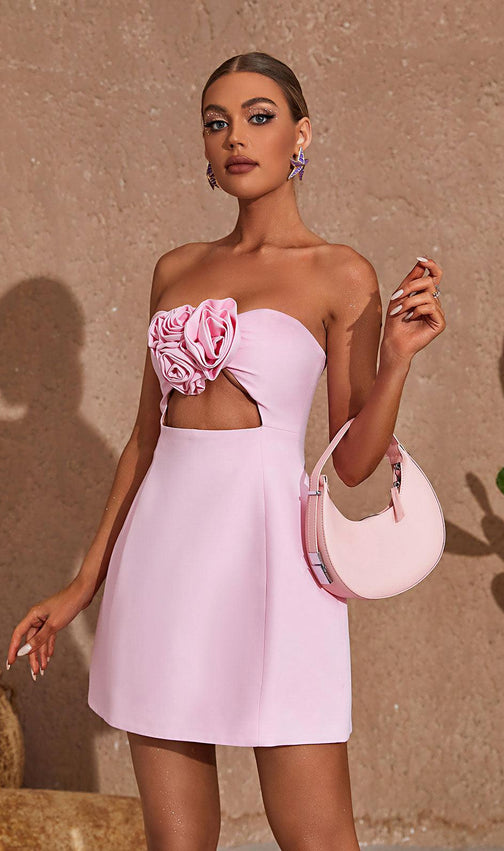 Strapless Cutout Mini Dress