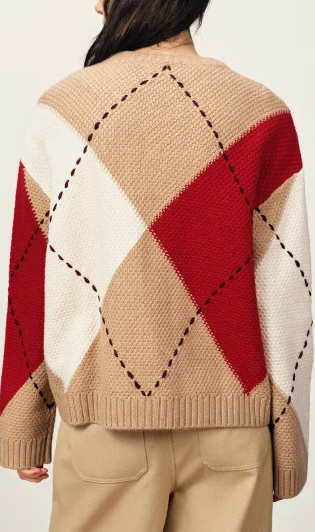 Juno Chic Color-Block Knit Cardigan for Women – Cozy Statement Sweater