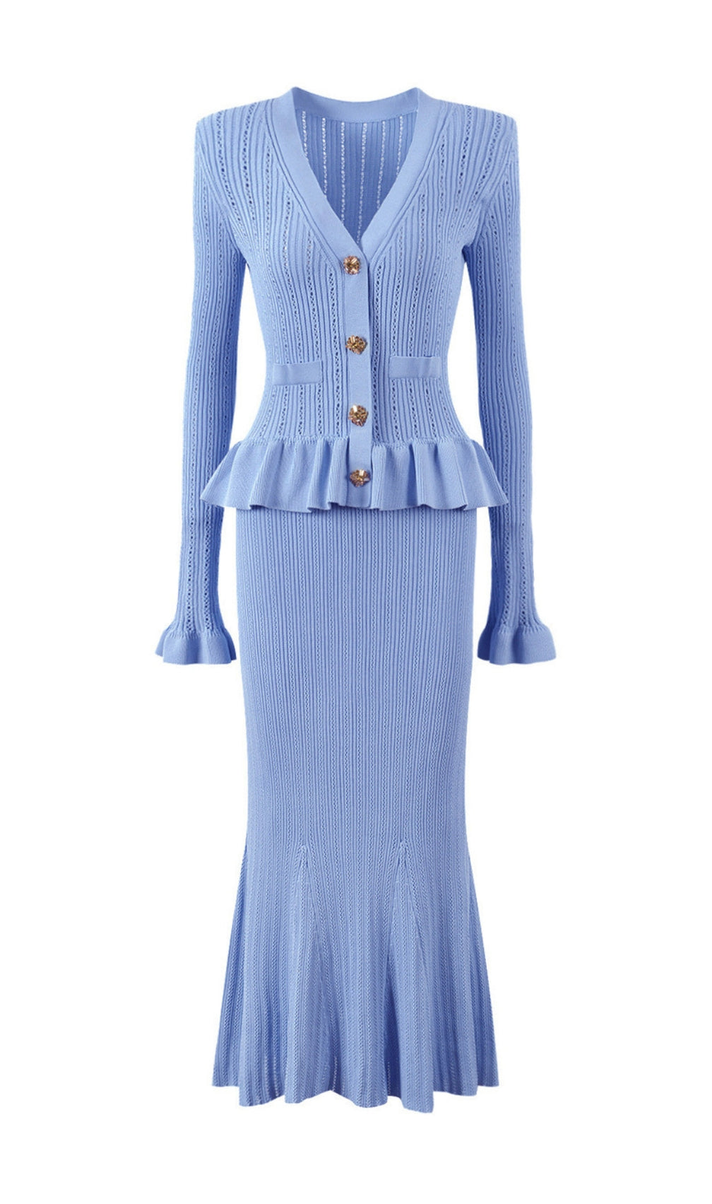 Etsuko Long Sleeve Knit Maxi Dress