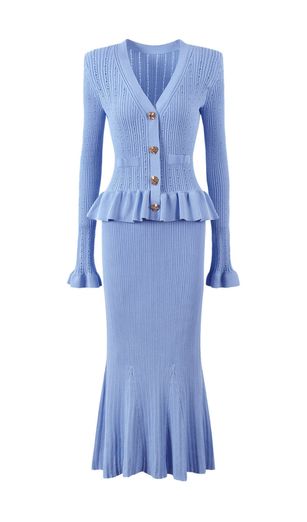 Etsuko Long Sleeve Knit Maxi Dress