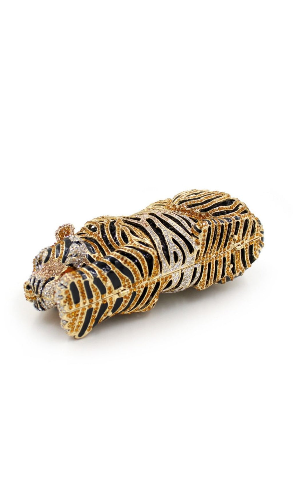 Khia Luxury Tiger Diamante Clutch Bag – Unleash Your Wild Elegance
