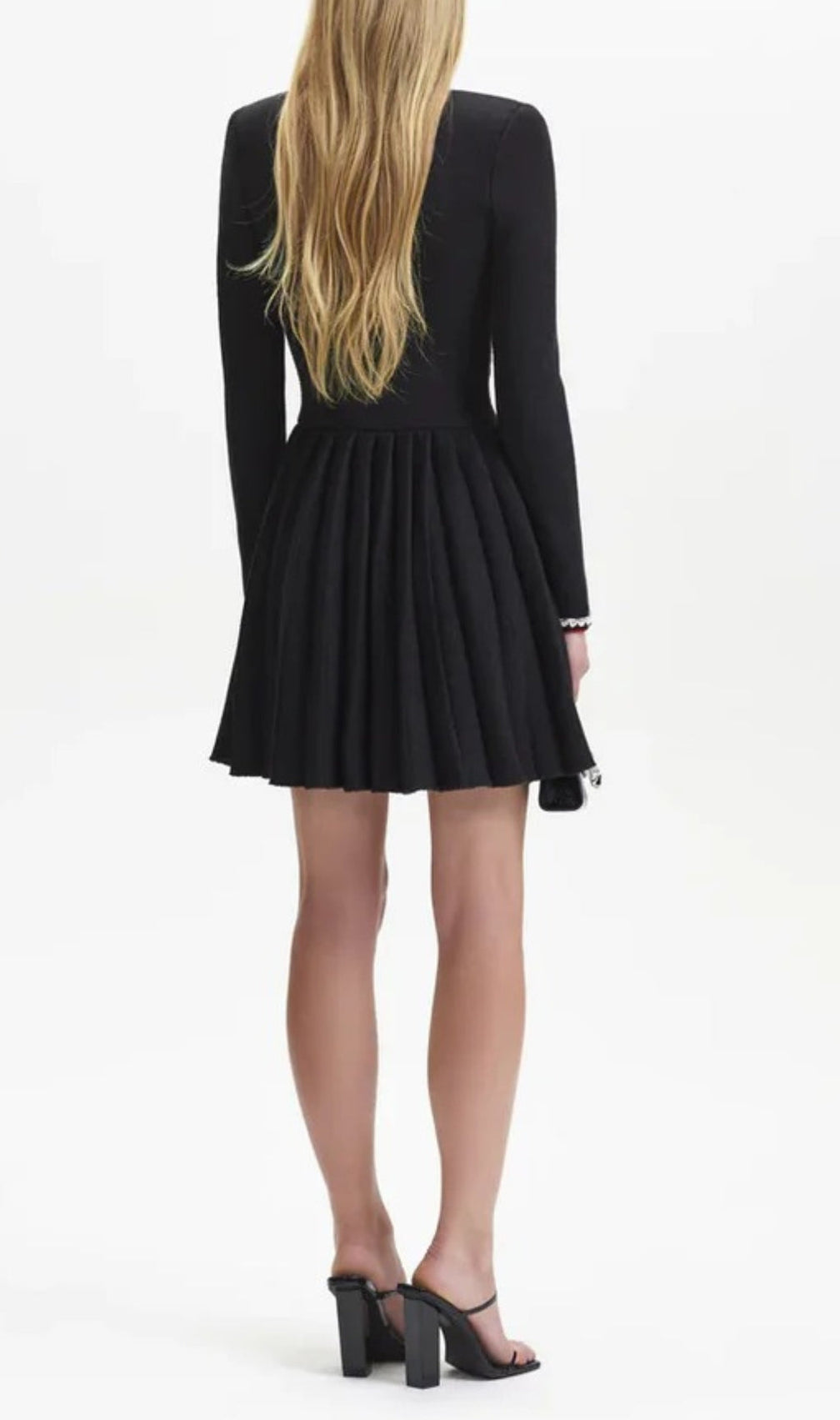 Anjolie Black Knit Mini Dress