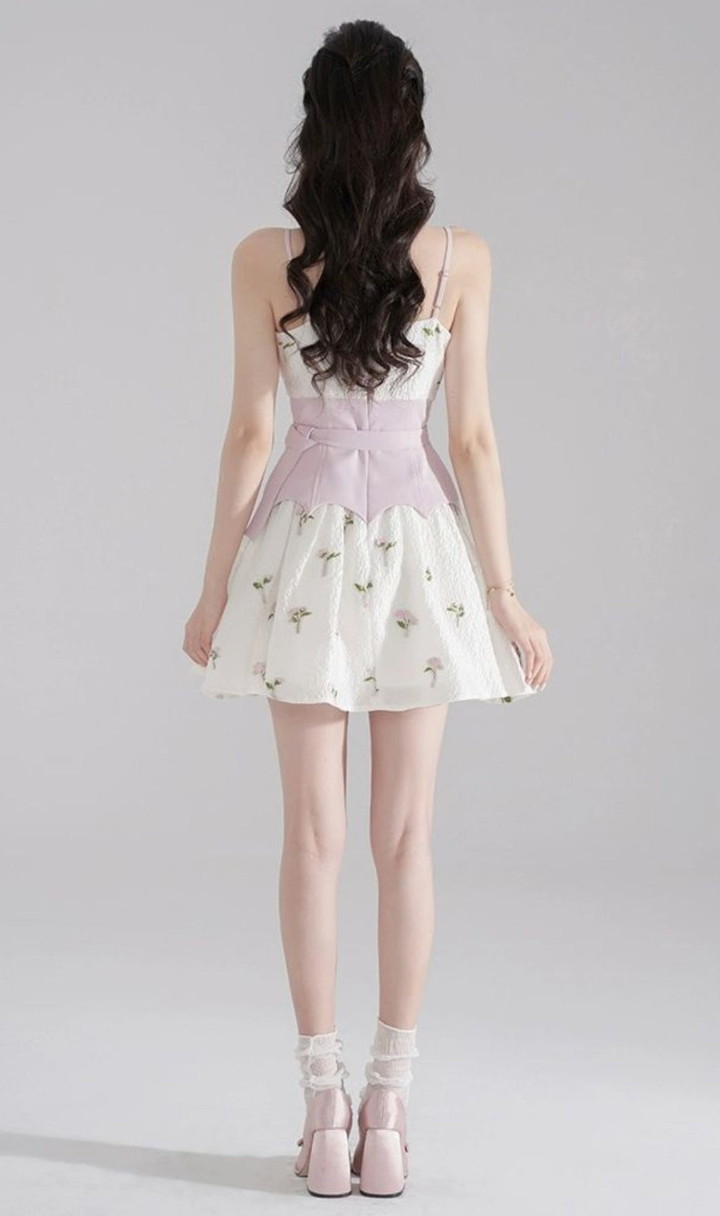 Aalilyanna Embroidered Jacquard Mini Dress