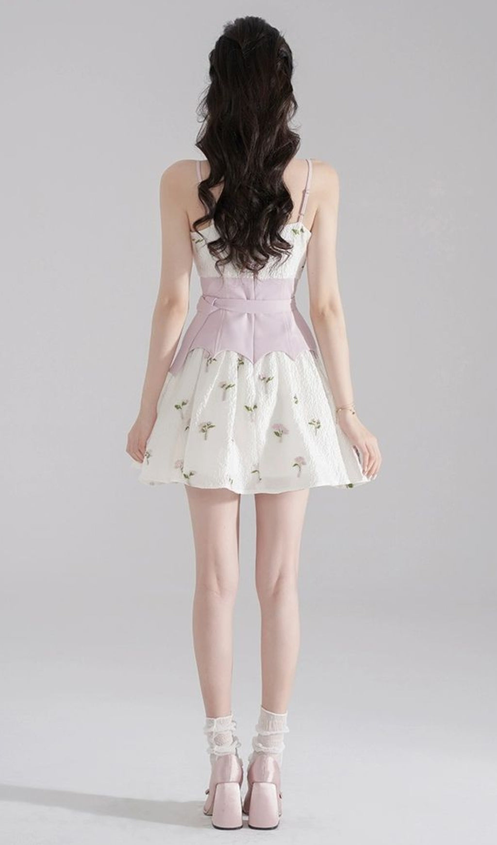 Aalilyanna Embroidered Jacquard Mini Dress