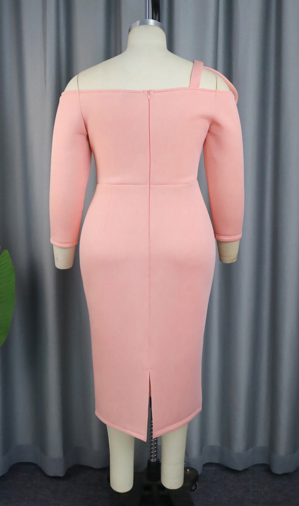 Bahira Pink Flower Long Sleeve Midi Dress