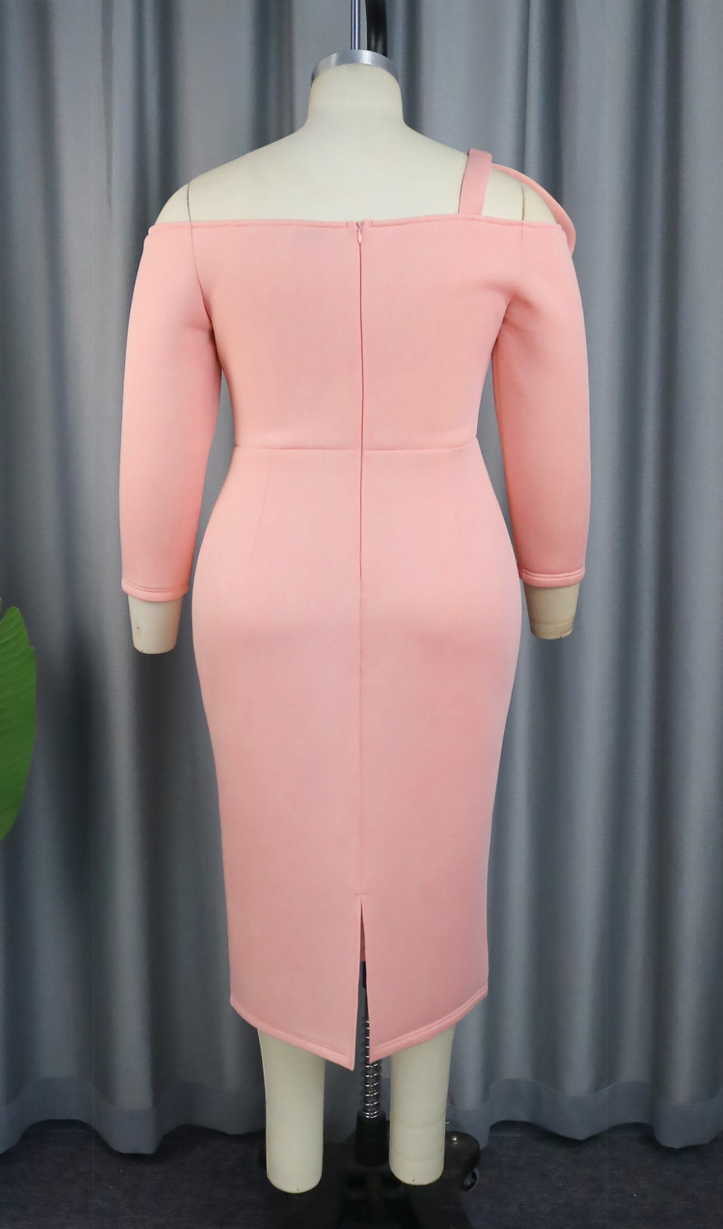 Bahira Pink Flower Long Sleeve Midi Dress