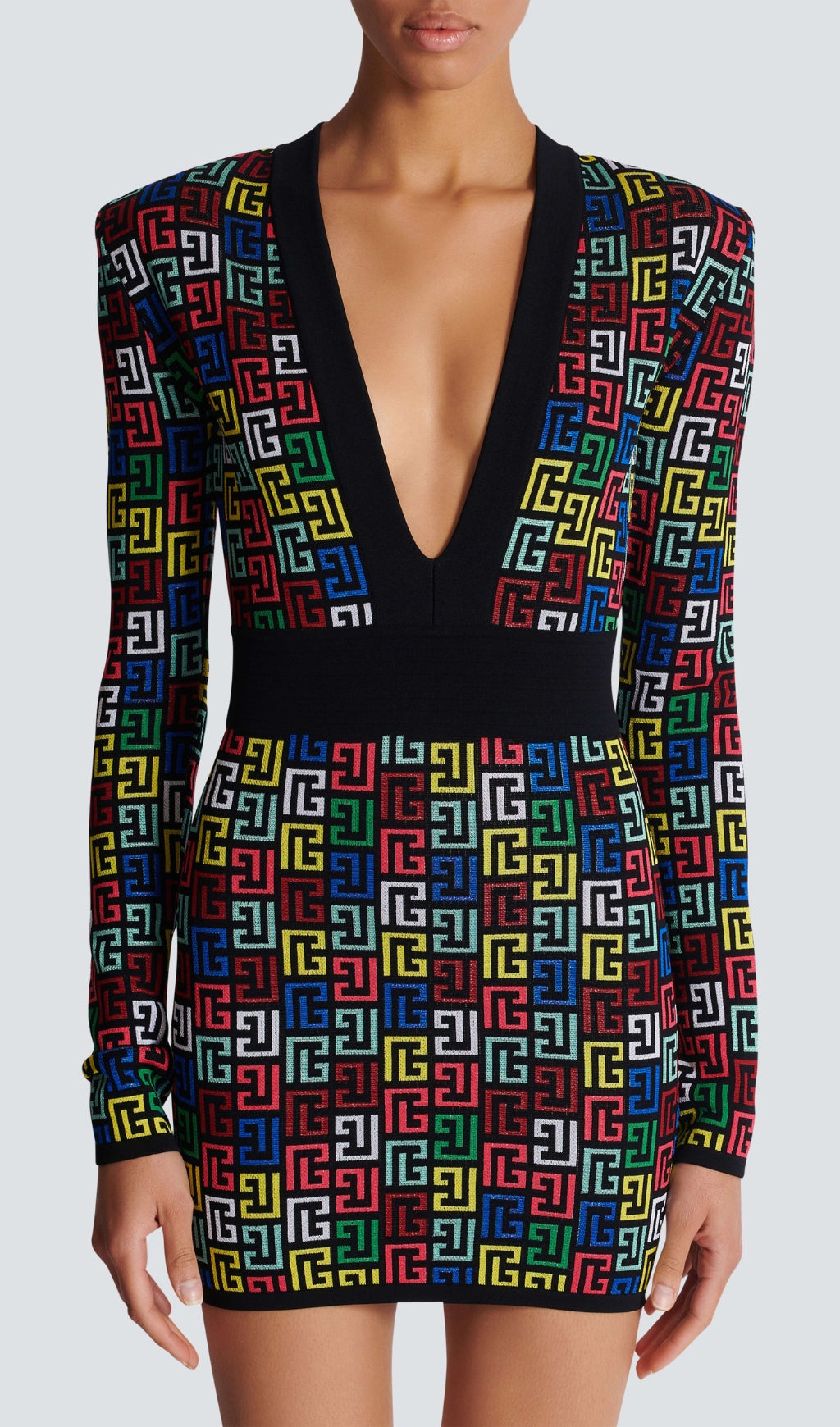 Brandt V-Neck Long Sleeve Mini Bandage Dress