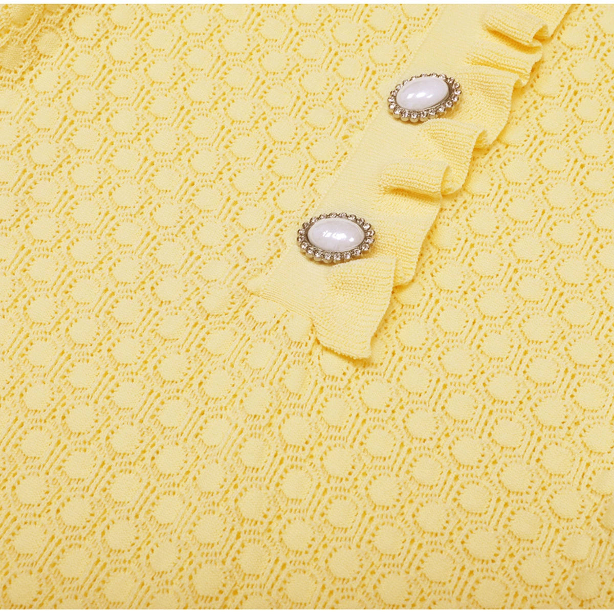 Kaveri Knit Long Sleeve Mini Dress - Chic Yellow Sweater Dress for Women
