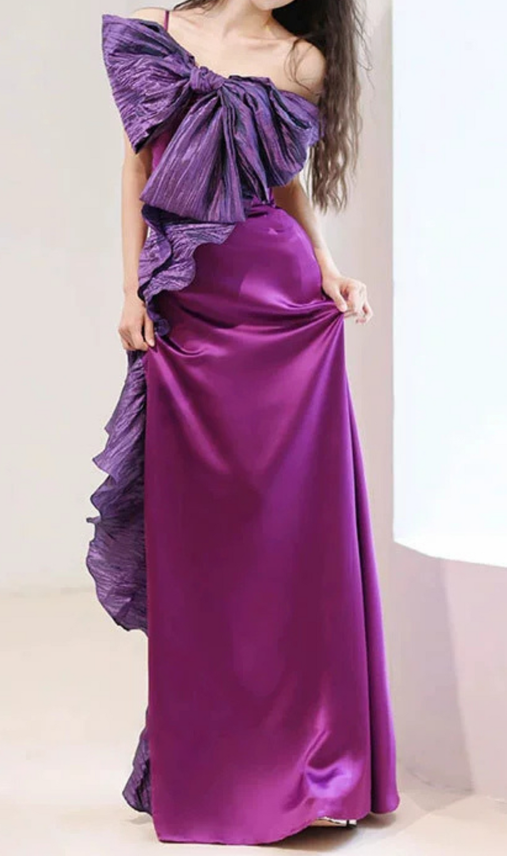 Ganit Purple Bow Maxi Dress
