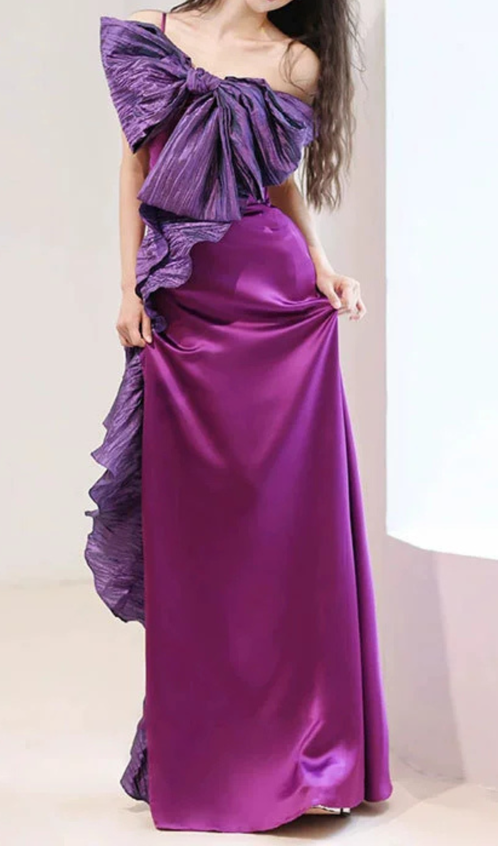 Ganit Purple Bow Maxi Dress