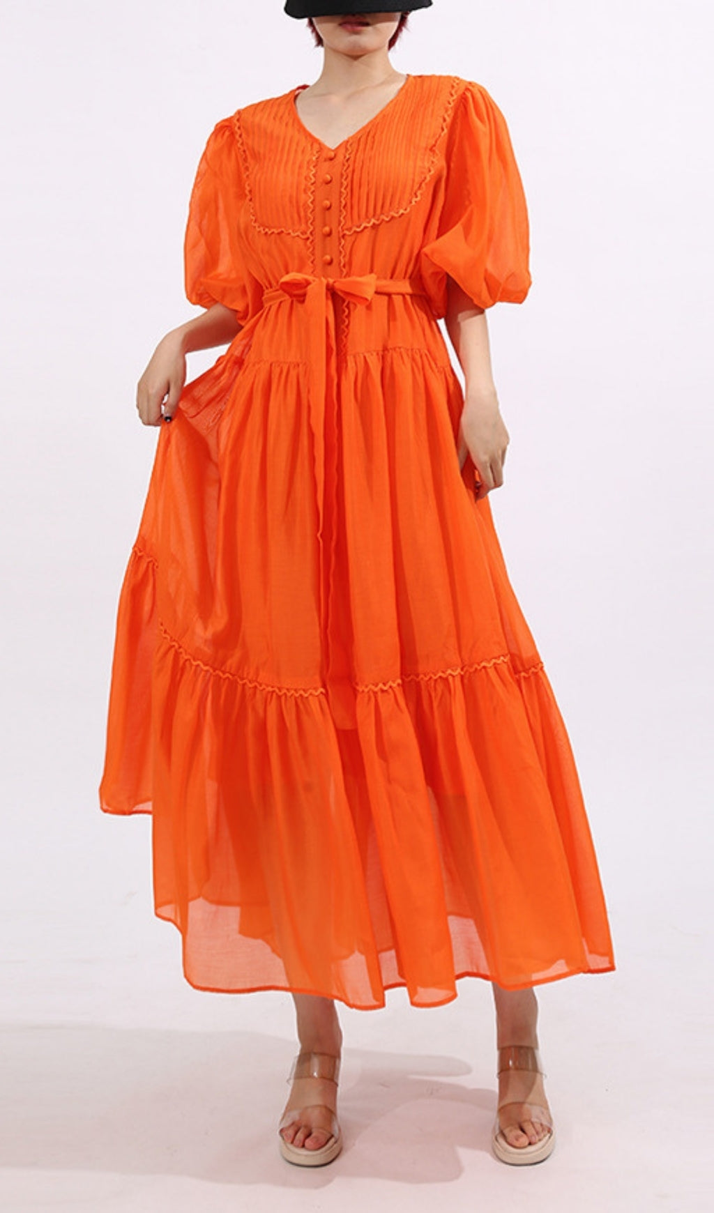 Fausto Puff Sleeve Maxi Dress
