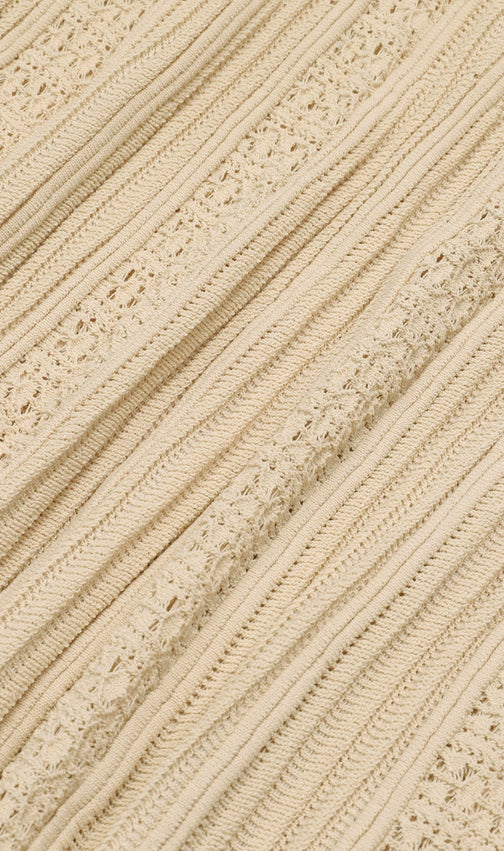 Kinsey Beige Knit Cardigan & Dress Set