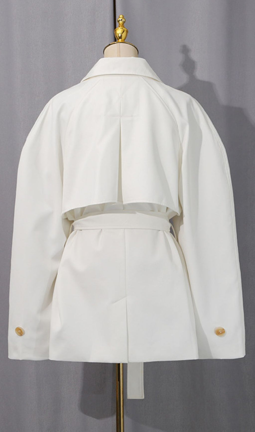 Chic Idalia White Belted Utility Jacket - Modern & Versatile Style