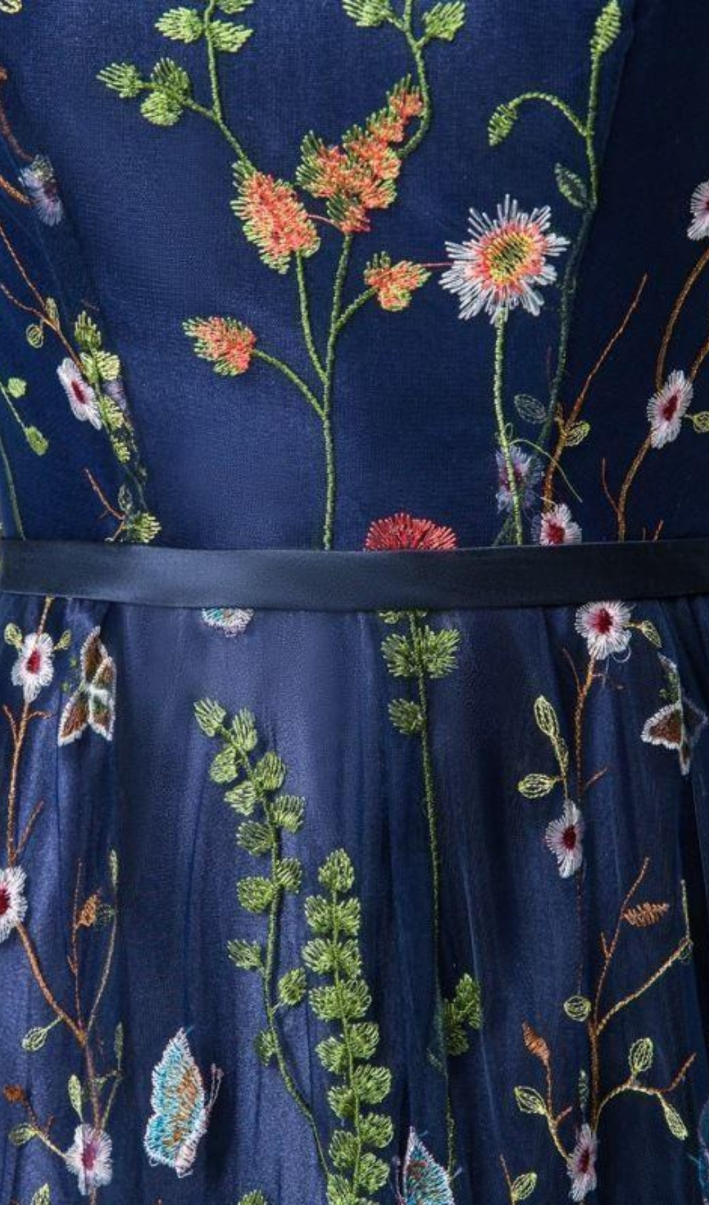 Daphne Flower Mesh Midi Dress