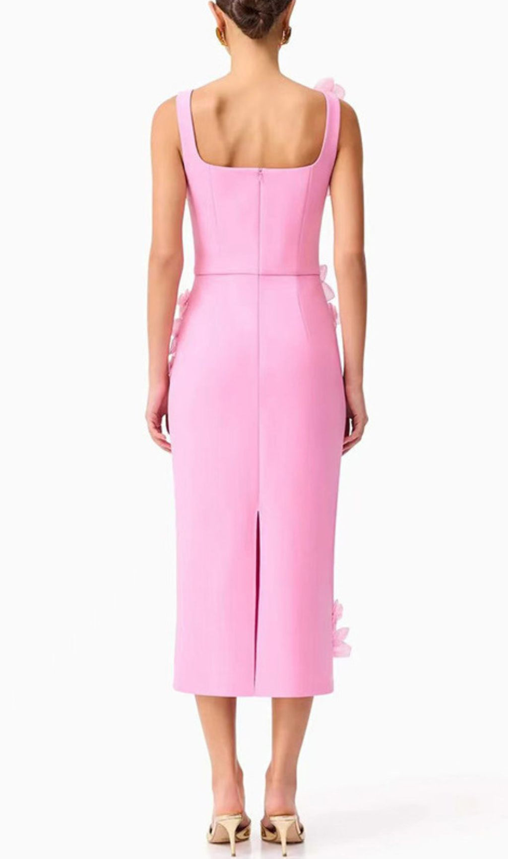 Harper Pink Flower Embellished Midi Dress