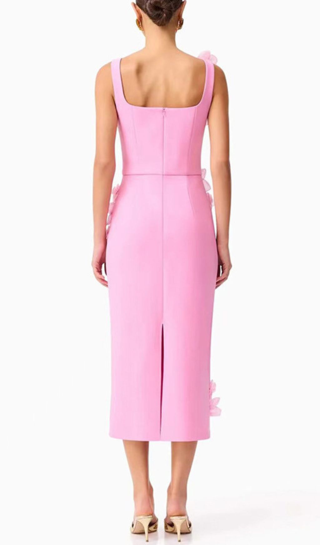 Harper Pink Flower Embellished Midi Dress