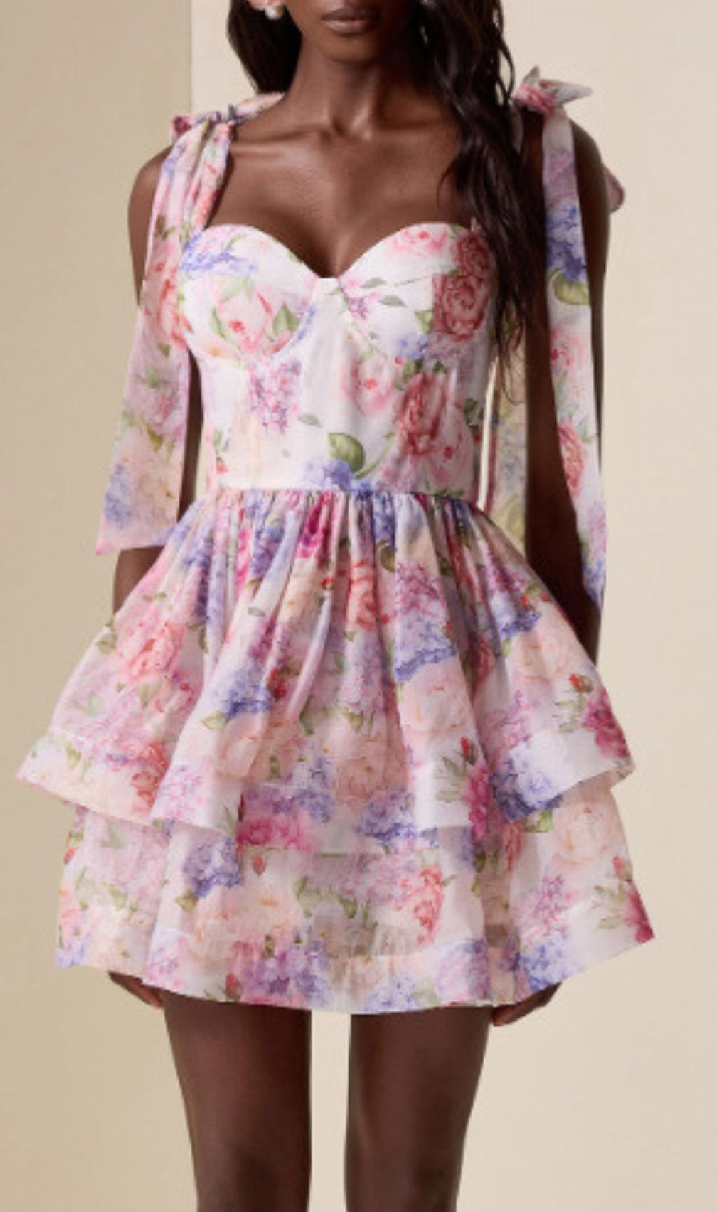 Faya Strappy Floral Mini Dress