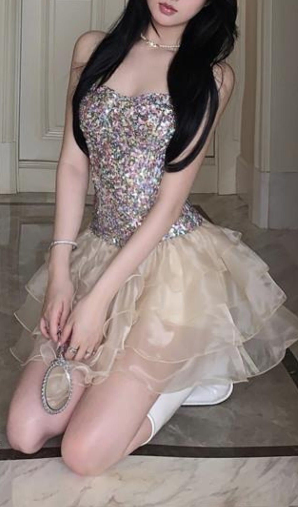 Chimere Strapless Sequin Mini Dress