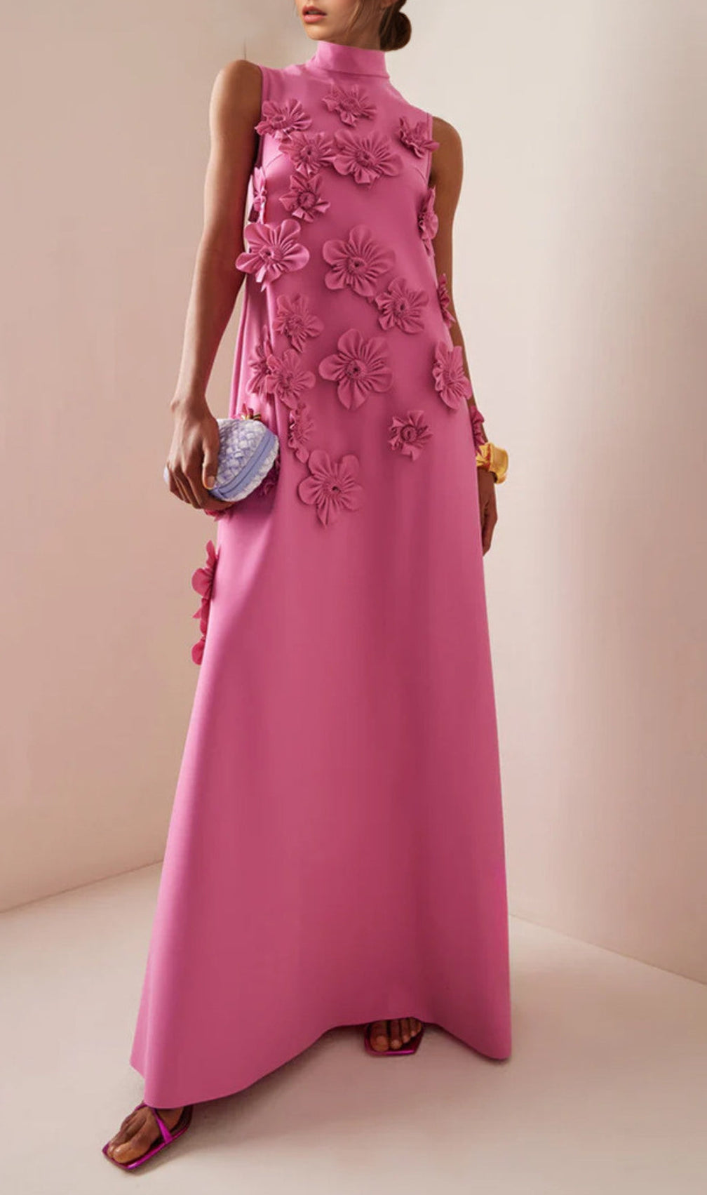 Annona Flower Embellished Maxi Dress