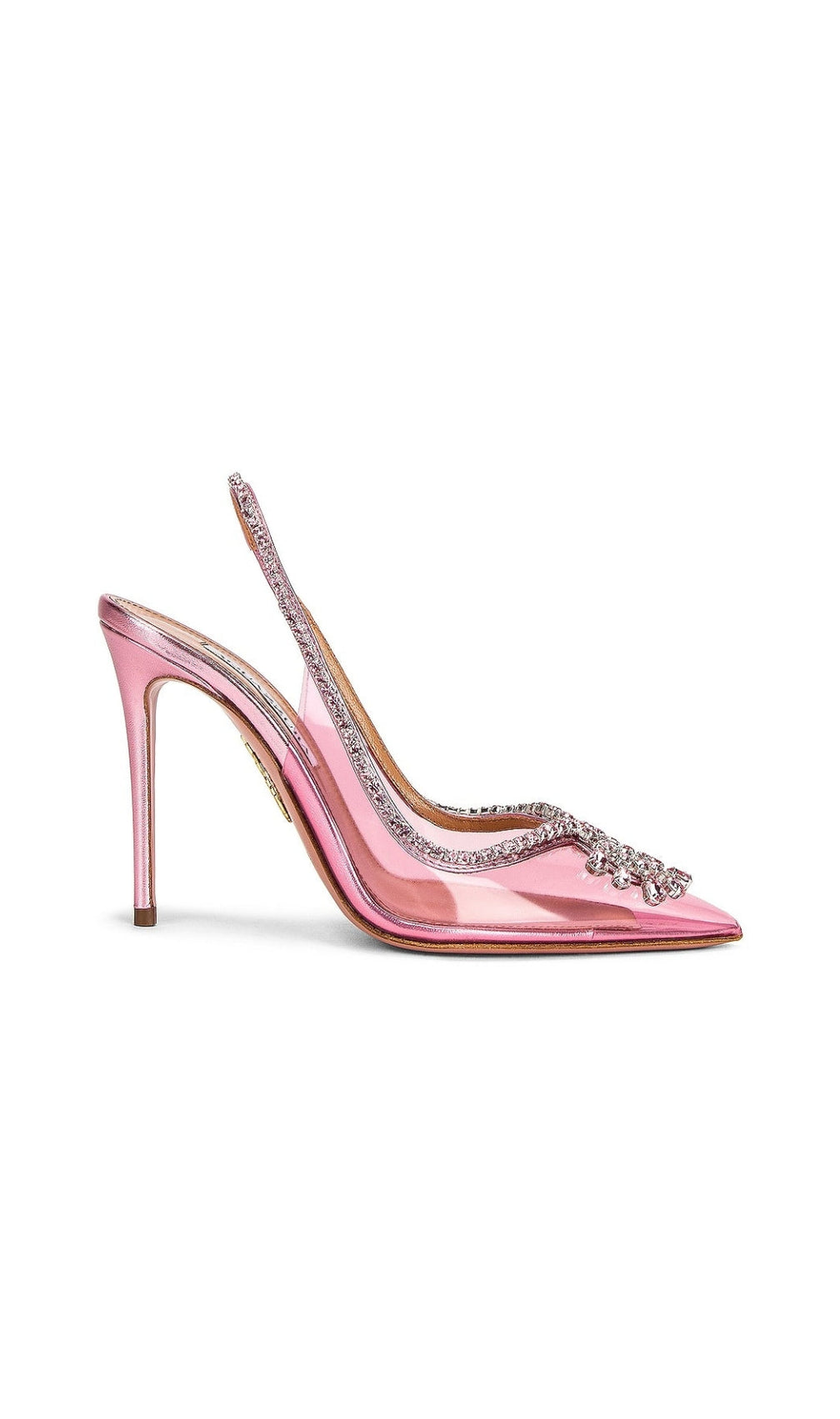 Crystal Cutout Embellished Pumps In Pink