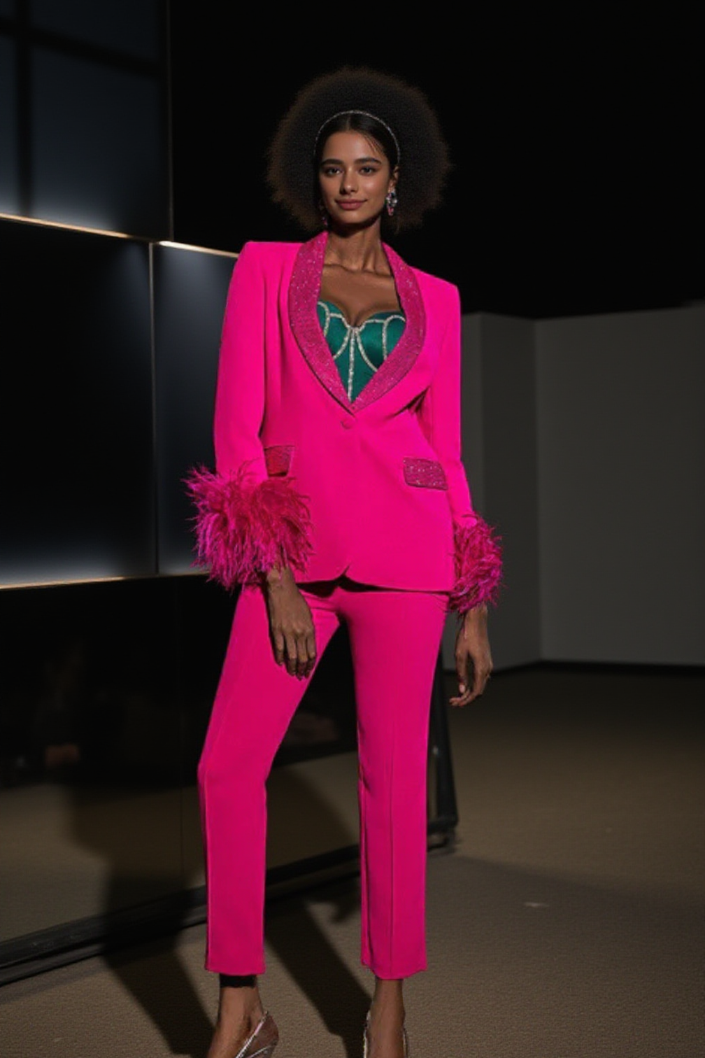 BODYCON PANTS IN PINK