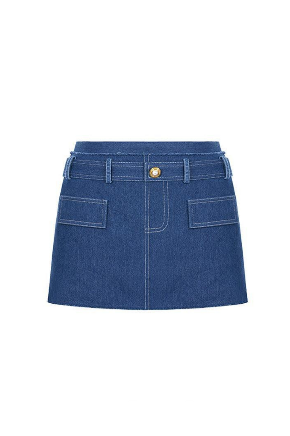 Cathy Tweed Mini Skirt in blue