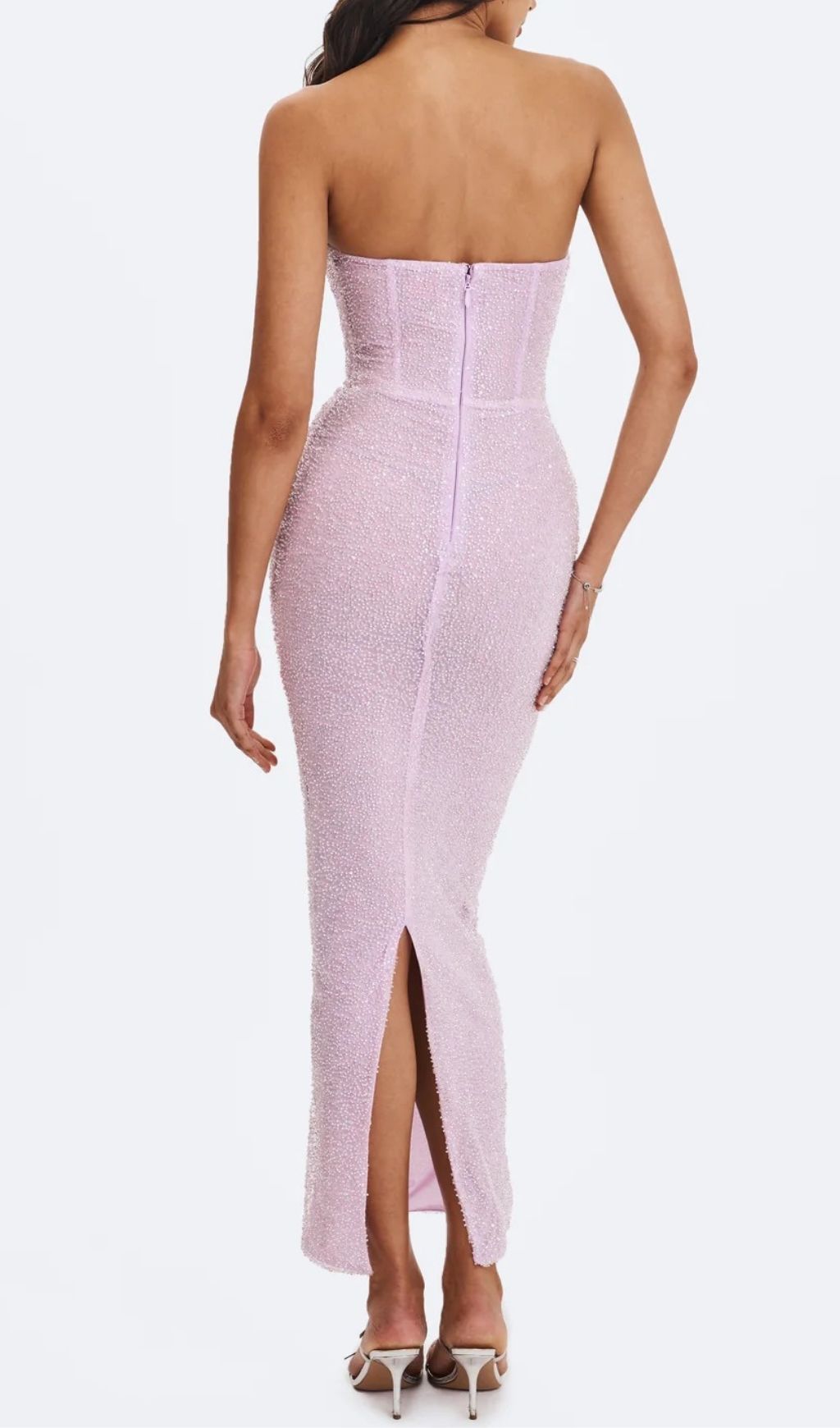 Kerrigan Pink Sequin Strapless Maxi Dress | Dazzling Formal Gown
